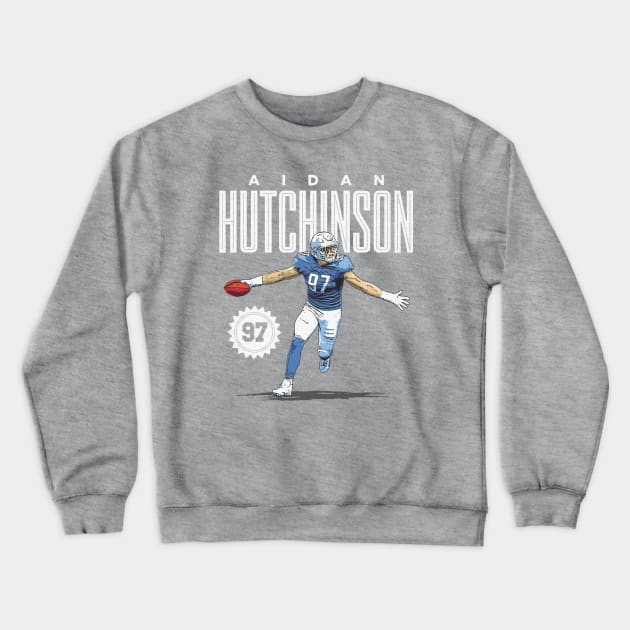 Aidan Hutchinson Detroit Card Crewneck Sweatshirt by ClarityMacaws